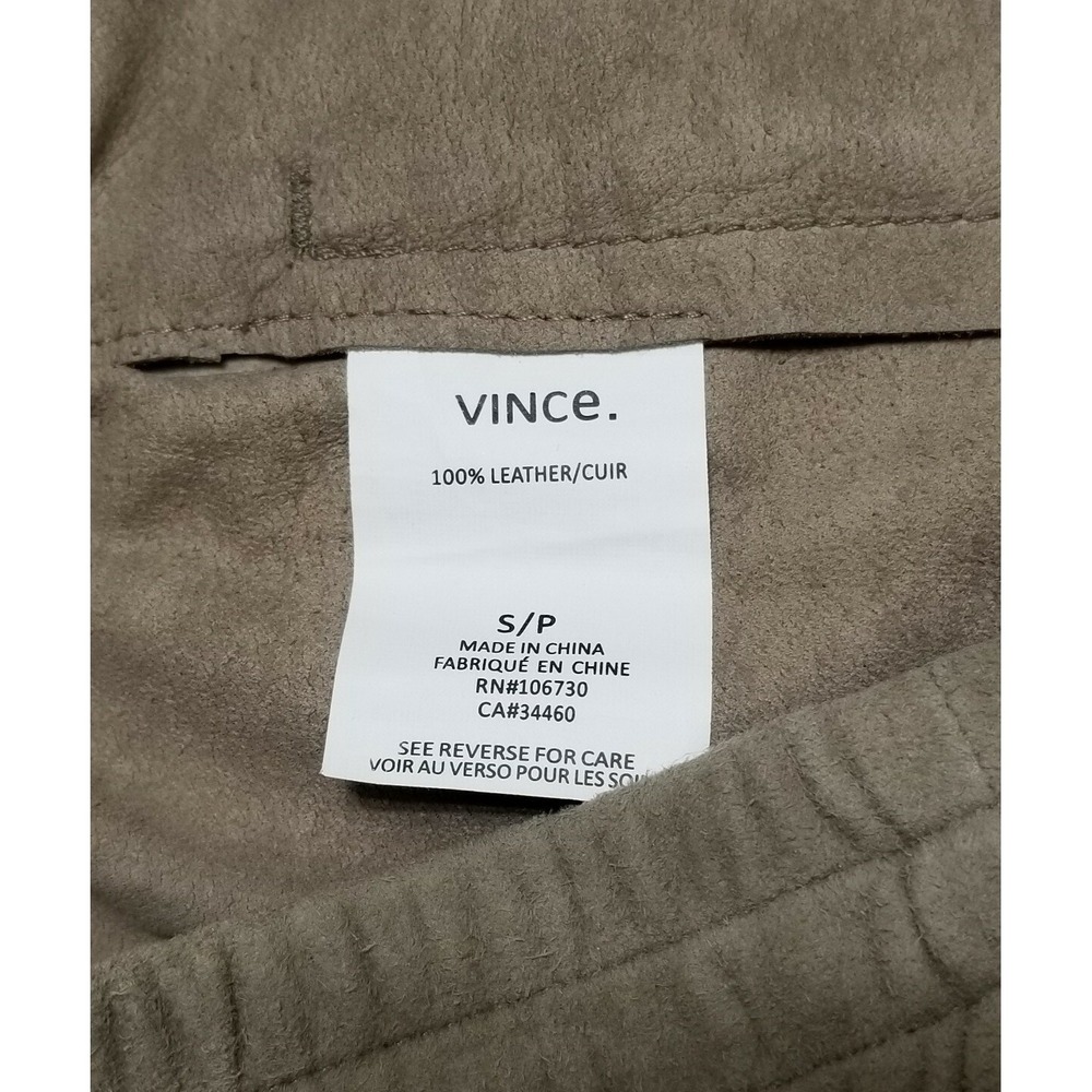 Vince Suede Leather Drawstring Boxer Shorts Concrete Beige NWT Size S $425 - Picture 10 of 11
